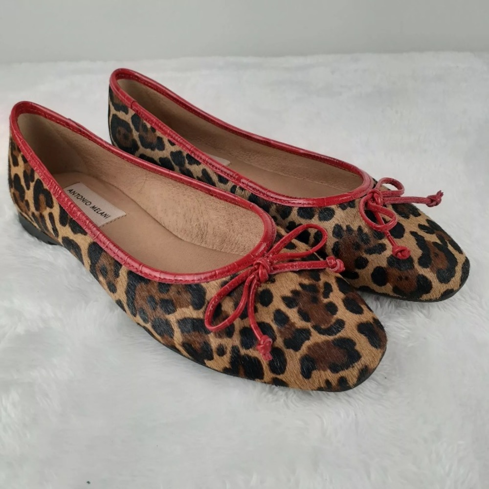 Antonio Melani Leopard Print Ballet Flats